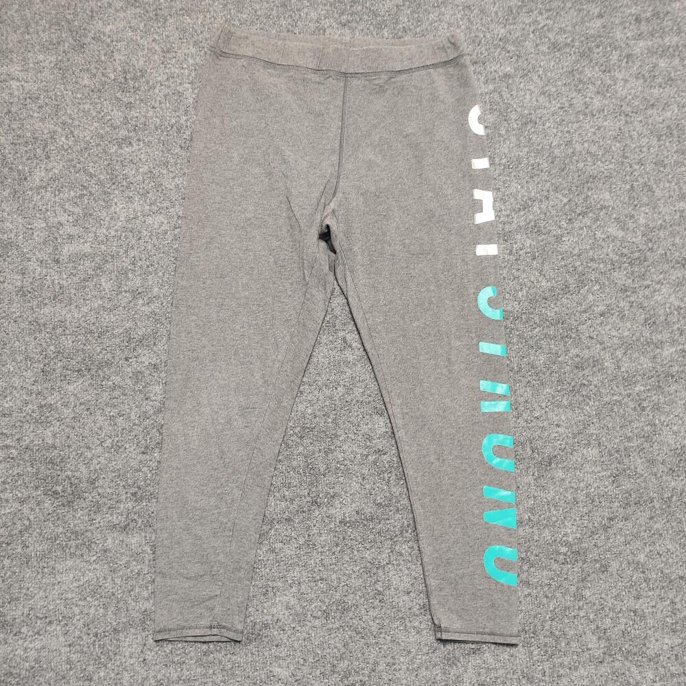 Everlast Leggings Womens XL Gray Stay Strong Graphic Sport Stretch Ankle